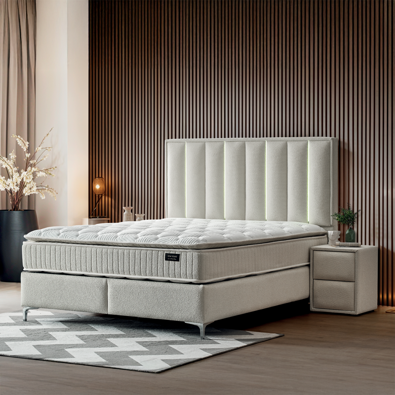 Тапицирана спалня с матрак MINI MOONLIGHT 160 х 200 – крем 01