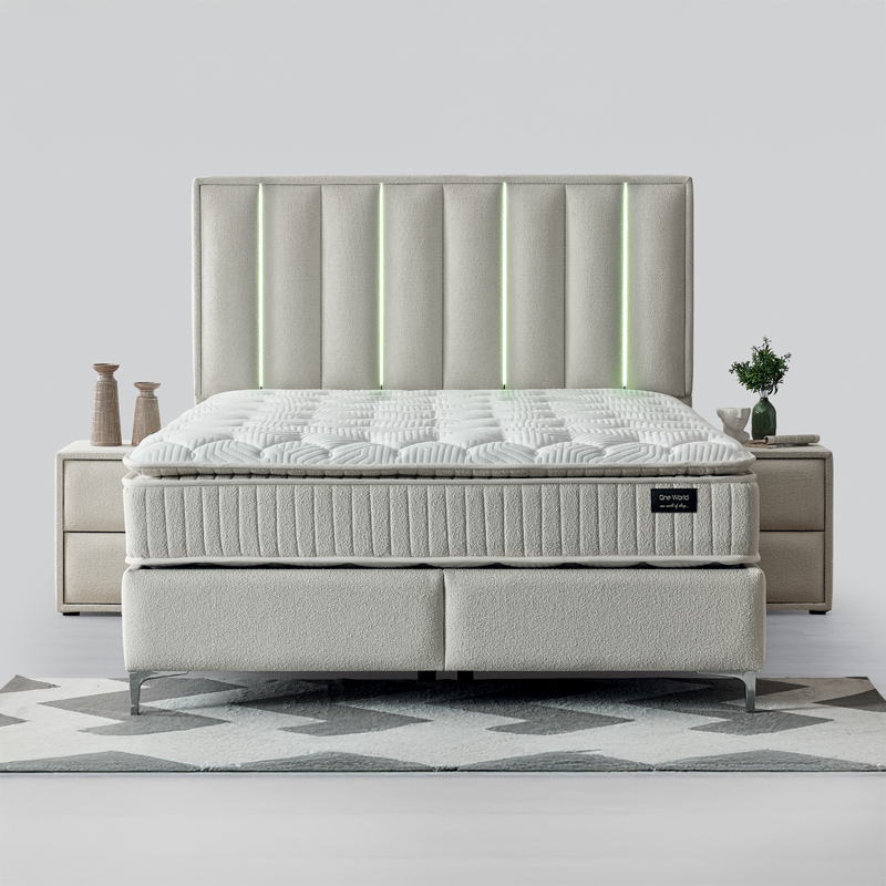 Тапицирана спалня с матрак MINI MOONLIGHT 160 х 200 – крем 01