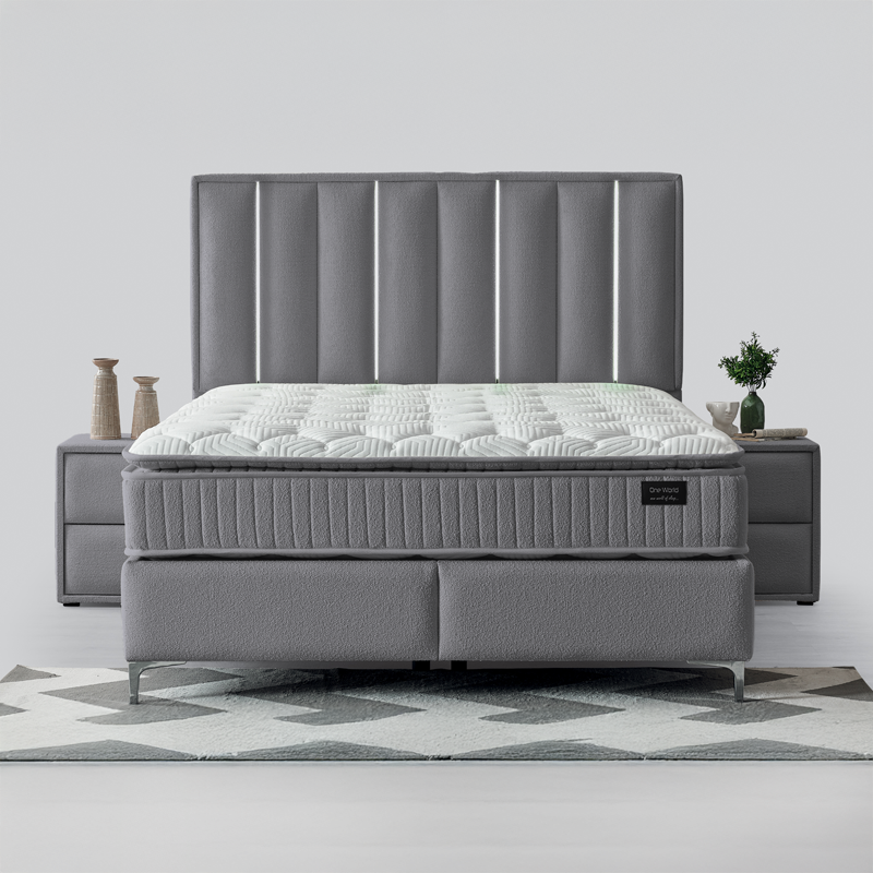 Тапицирана спалня с матрак MINI MOONLIGHT 160 х 200 – сив 16