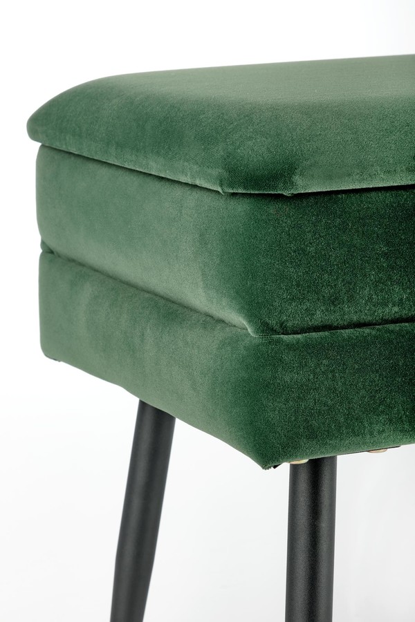Пейка с място за съхранение- тъмнозелен/черен