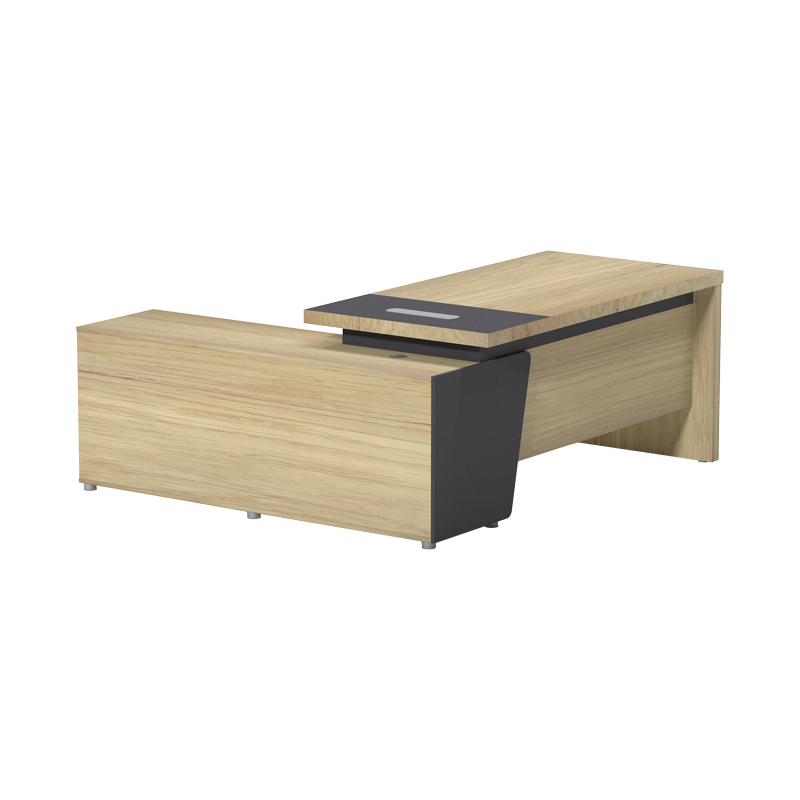 Бюро десен ъгъл 160x160x75 см натурал-антрацит