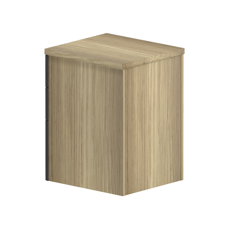 Шкаф с 3 чекмеджета 40x44x61 см натурал-антрацит