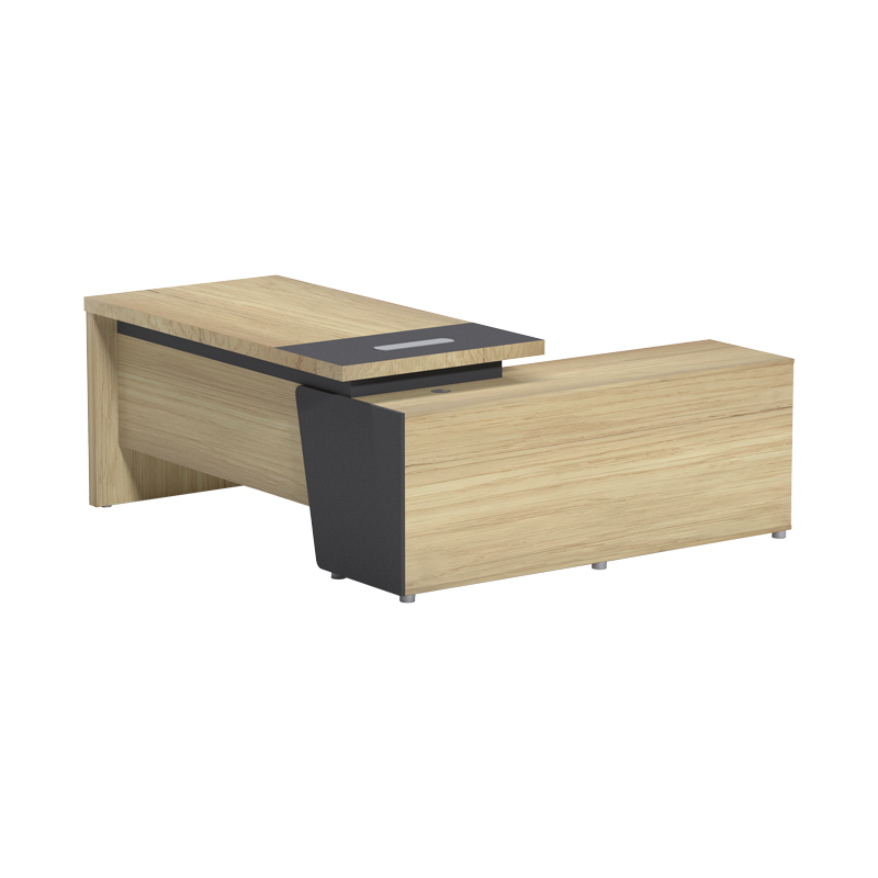 Бюро ляв ъгъл 160x160x75 см натурал-антрацит