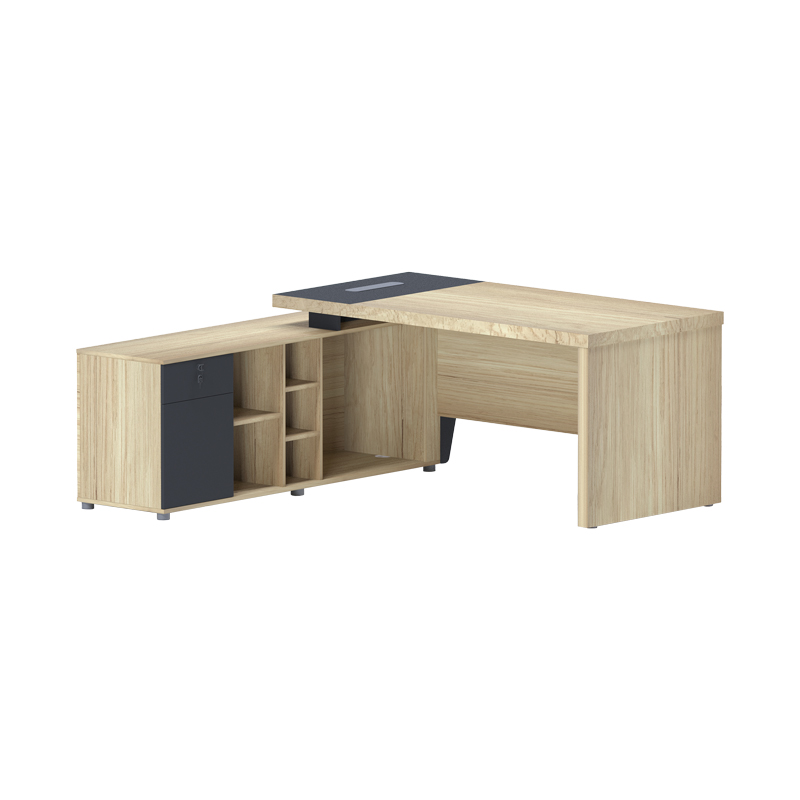 Бюро ляв ъгъл 160x160x75 см натурал-антрацит