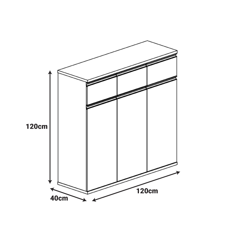Офис шкаф 120x40x120 см цвят орех-антрацит