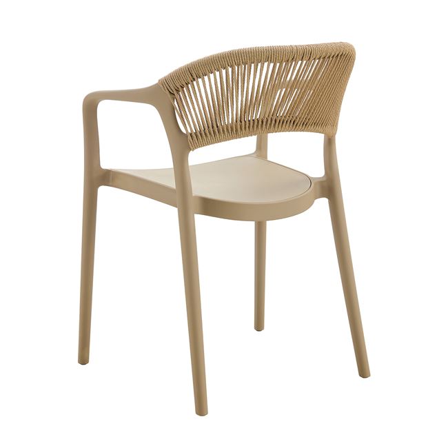 Кресло цвят тортора-натурал