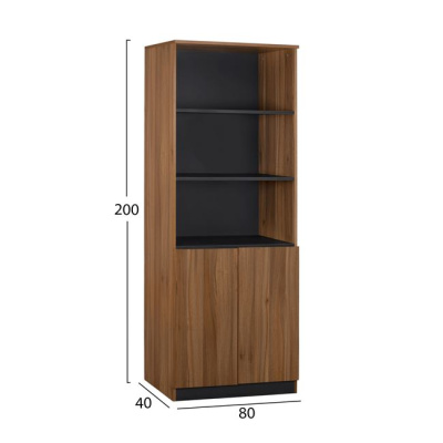 Библиотека 80x38x200 цвят меден дъб
