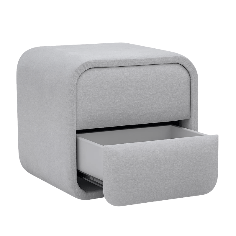 Нощно шкафче за спалня MYKONOS – сребърен AN
