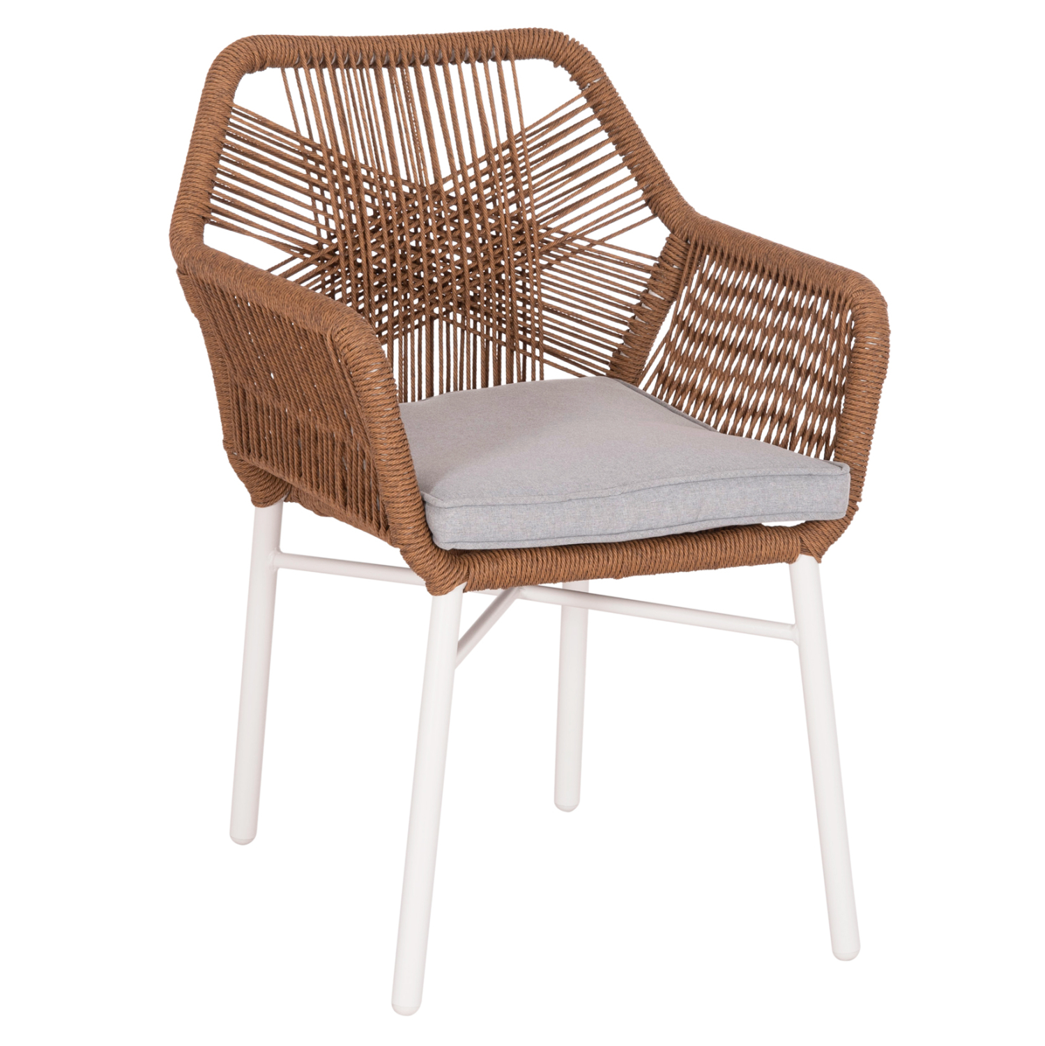 Кресло ратан бял-бежов цвят