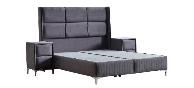 Тапицирана спалня с матрак BELLA 180 x 200 – графит 29
