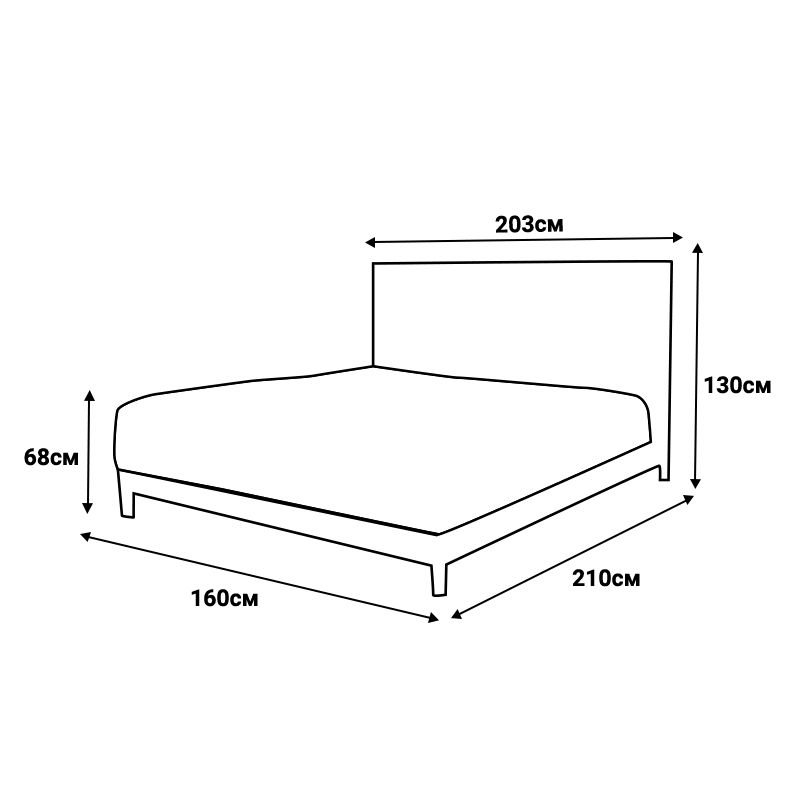 Тапицирана спалня с матрак CANCUN 160 x 200 – бежов 04
