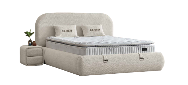 Тапицирана спалня с матрак FABER 160 х 200 – лате 06