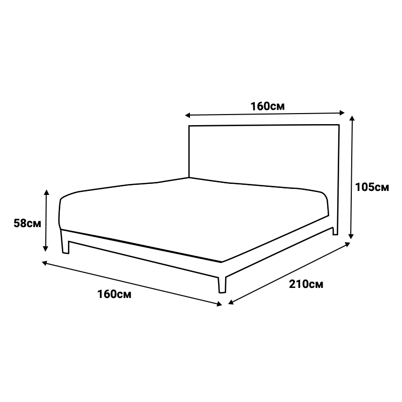 Тапицирана спалня с матрак GRASSE 160 x 200 – сив 102