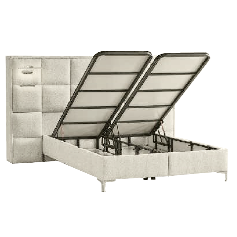 Тапицирана спалня с матрак I SLEEP 160 х 200 – шампанско 318