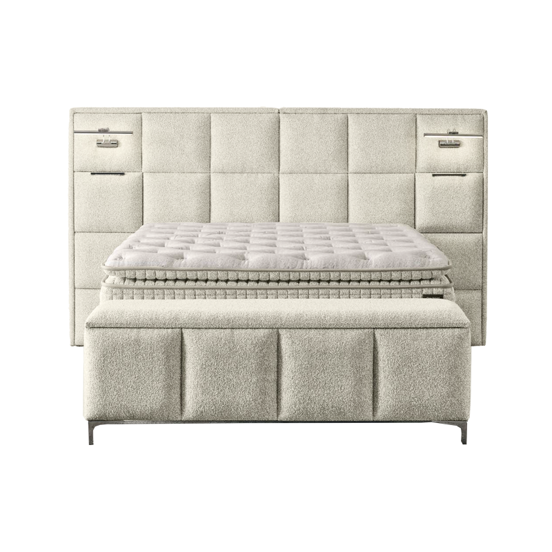 Тапицирана спалня с матрак I SLEEP 180 х 200 – шампанско 318