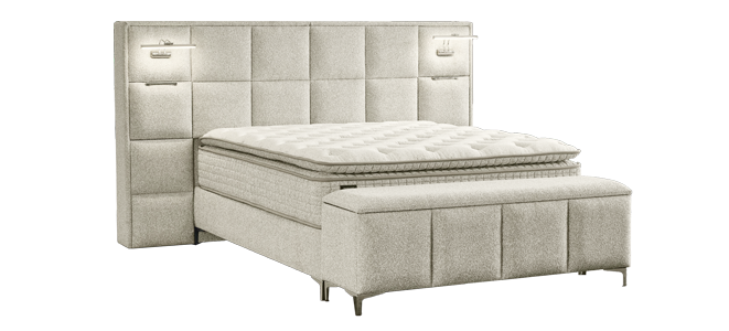 Тапицирана спалня с матрак I SLEEP 180 х 200 – шампанско 318