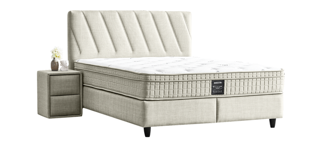 Тапицирана спалня с матрак SIESTA 180 x 200 – крем 01