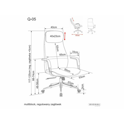 Въртящ се стол с регулируема облегалка за глава - сив