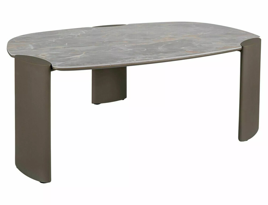 A CERAMIC масичка за кафе 105×65 – сиво/мед