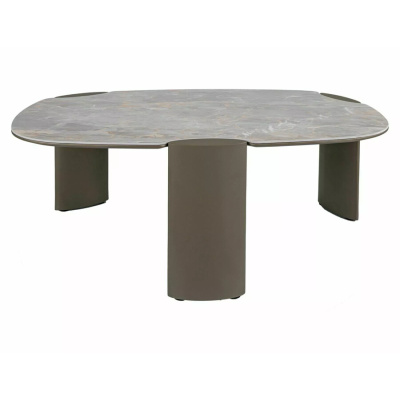 A CERAMIC масичка за кафе 105x65 - сиво/мед