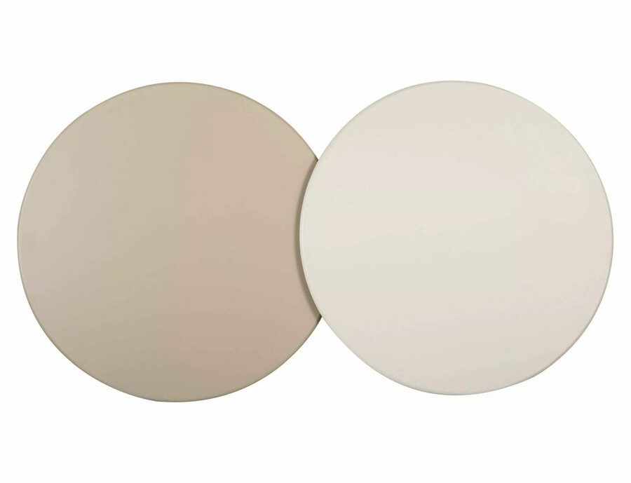 Кръгла масичка за кафе 80 см – бежова