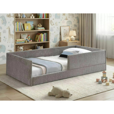 Тапицирано легло 90x180 - тъмнобежово