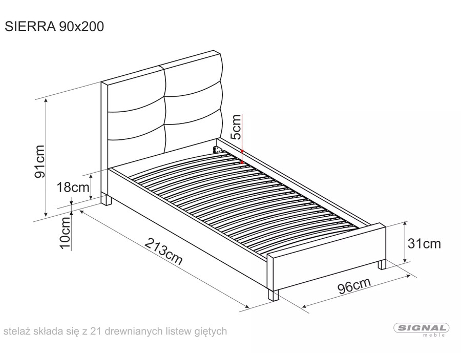 Кадифено легло 90×200см – бежово