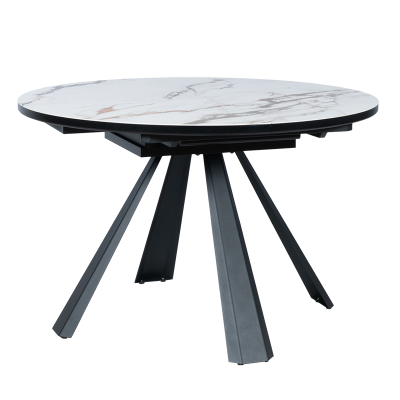 Разтегателна трапезна маса DOMINIK - бяла