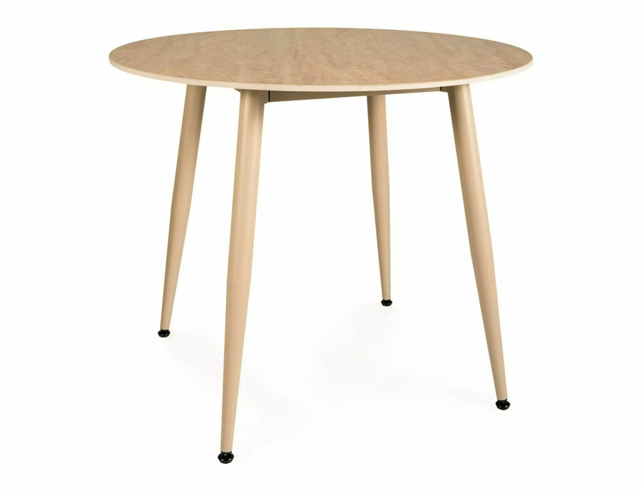 Кръгла маса 90 см – матово бежово/кашмир