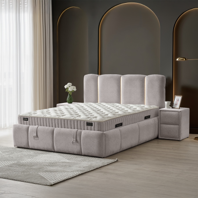 Тапицирана спалня с матрак ALLURE 160 x 200 - крем 020
