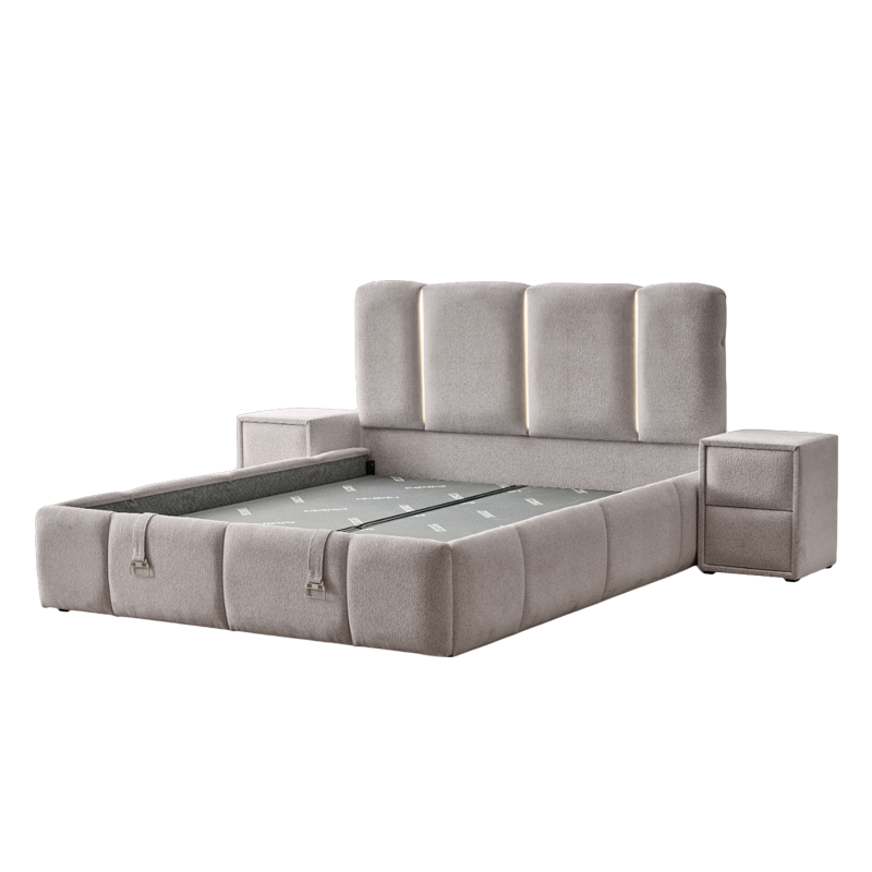 Тапицирана спалня с матрак ALLURE 160 x 200 – крем 020