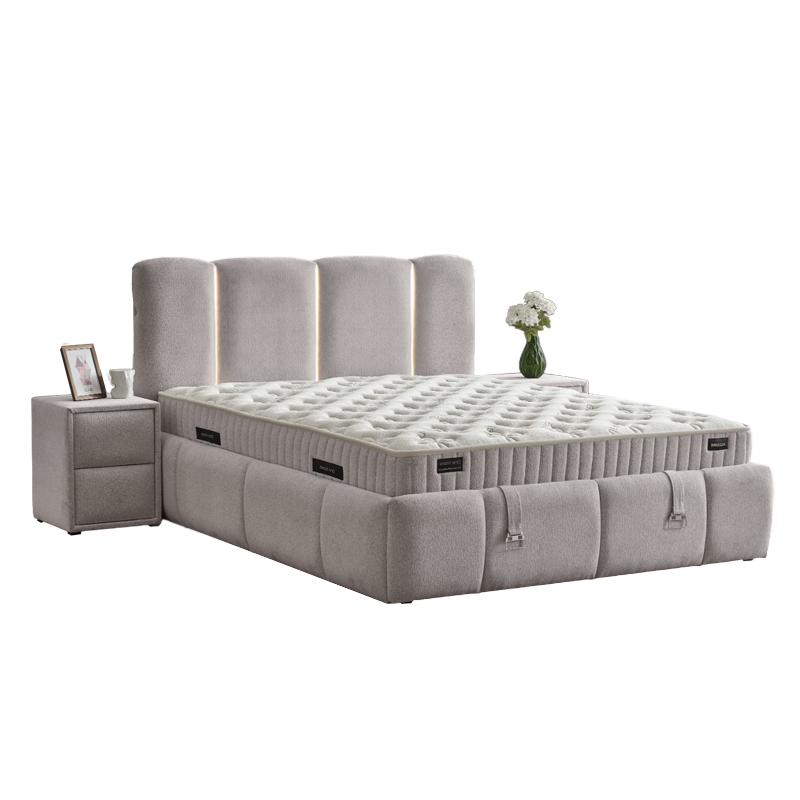 Тапицирана спалня с матрак ALLURE 160 x 200 – крем 020