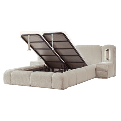 Тапицирана спалня с матрак BUMBY LUX 160 x 200 - перла SY