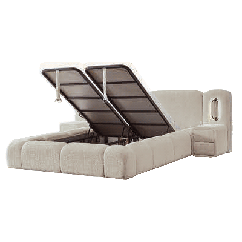 Тапицирана спалня с матрак BUMBY LUX 160 x 200 – перла SY