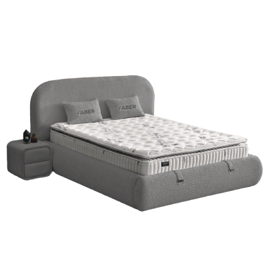 Тапицирана спалня с матрак FABER 160 х 200 - антрацит AN
