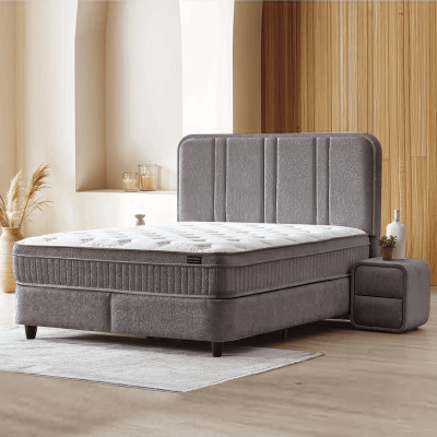 Тапицирана спалня с матрак HUGO 180 x 200 - графит 29