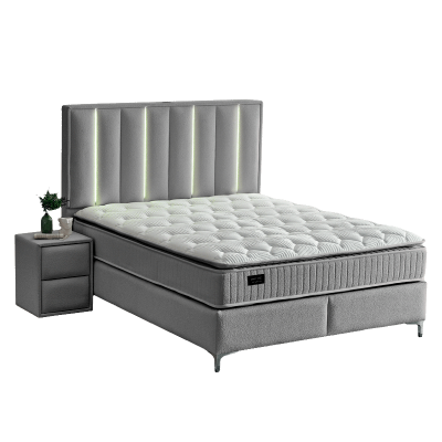 Тапицирана спалня с матрак MINI MOONLIGHT 160 х 200 - сив 620