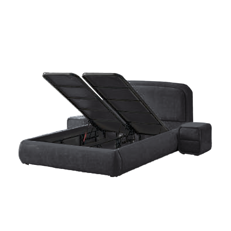 Тапицирана спалня с матрак NOVA 140 х 200 – сив 18