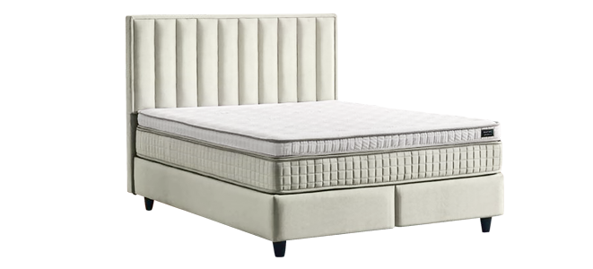 Тапицирана спалня с матрак PERRY LUX 160 x 200 – крем 01