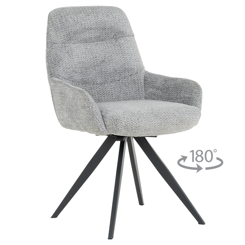 Трапезен стол ASCOT – сив B 90