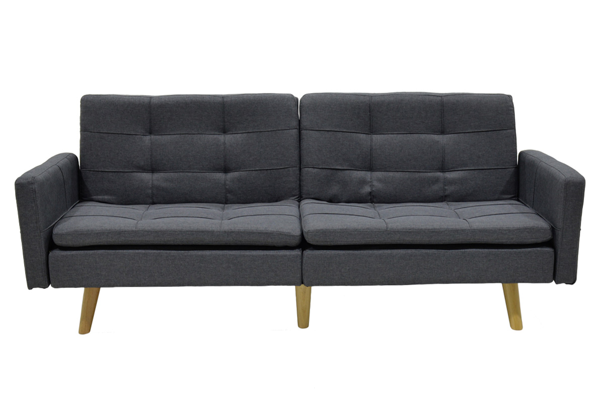 Диван-легло – тъмно сив 198x87x76