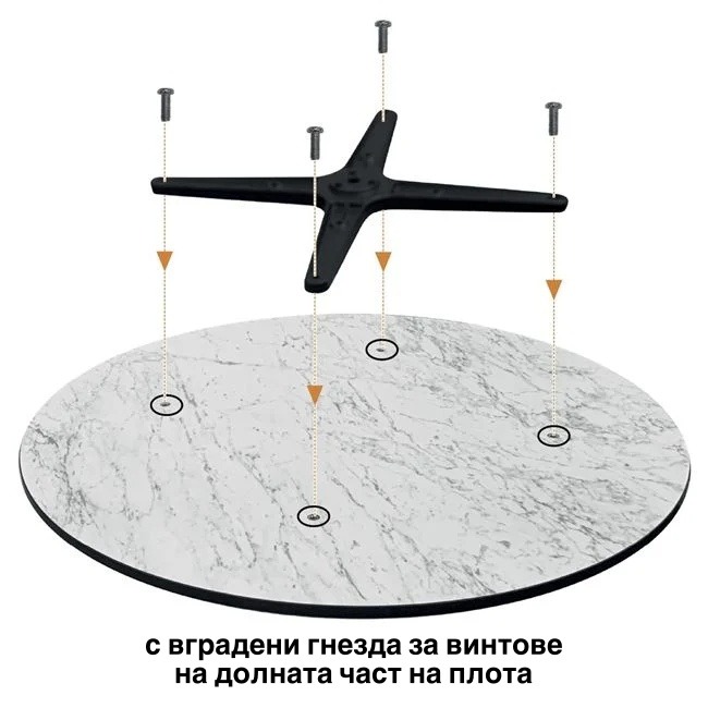 HPL плот – цвят мрамор