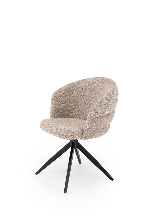 Тапициран въртящ се стол – бежов