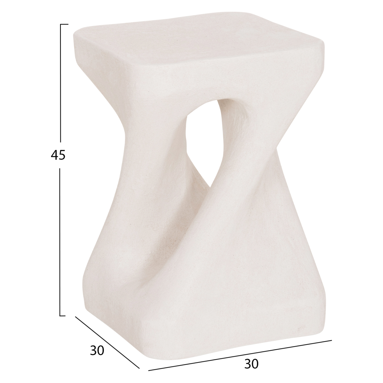 Табуретка бял цвят