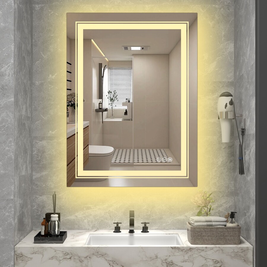Стенно огледало за баня 60×80 – сребристо