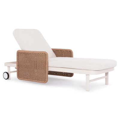 Шезлонг цвят екрю
