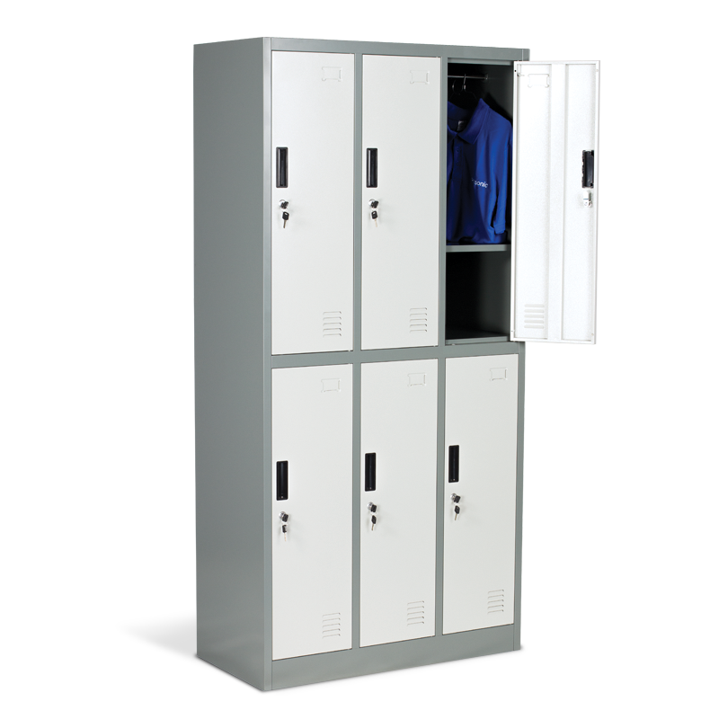 Метален шкаф Carmen CR-1243 J LUX – сив / тъмносив