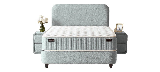 Тапицирана спалня с матрак COMO PRO 120 х 200 – сив Р