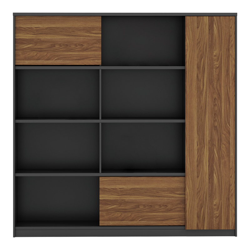 Етажерка цвят орех – антрацит
