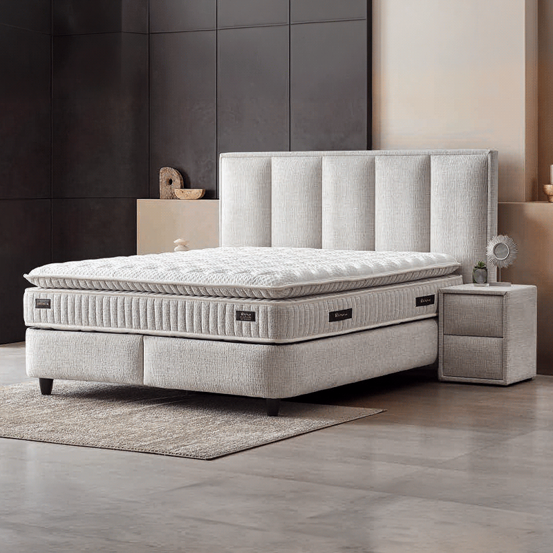 Тапицирана спалня с матрак ASTORIA 180 x 200 – перла 01